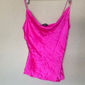 Generation Love Bright Pink Camisole adjustable strap silk/spandex sz M